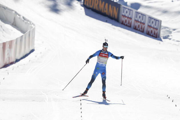 Biathlon, WM in Pokljuka, 12,5km Verfolgung der Herren Winner Emilien Jacquelin (France) competing in the Men 12.5km Pursuit Competition during the Biathlon IBU World Championships 2021 on 14 February 2021 in Pokljuka, Slovenia. (Kalle Parkkinen Newspix24)  Copyright: xKallexParkkinenx NP2401285974