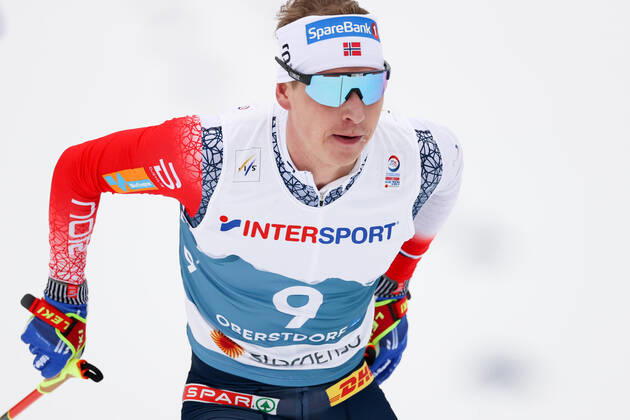 NORDIC SKIING - FIS Nordic World Ski Championships Oberstdorf 2021 OBERSTDORF,GERMANY,27.FEB.21 - NORDIC SKIING, CROSS COUNTRY SKIING - FIS Nordic World Ski Championships, 30km Skiathlon, men. Image shows Simen Hegstad Krueger (NOR). GEPAxpictures xChristianxWalgram