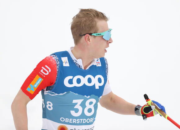 NORDIC SKIING - FIS Nordic World Ski Championships Oberstdorf 2021 OBERSTDORF,GERMANY,03.MAR.21 - NORDIC SKIING, CROSS COUNTRY SKIING - FIS Nordic World Ski Championships, 15km free, men. Image shows Simen Hegstad Krueger (NOR). GEPAxpictures xChristianxWalgram