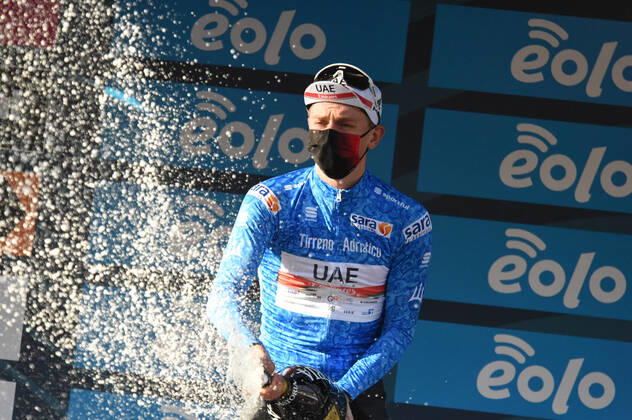 13-03-2021 Tirreno - Adriatico; Tappa 04 Terni - Prati Di Tivo; 2021, Uae - Emirates; Pogacar, Tadej; Prati Di Tivo; 