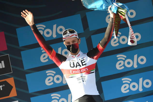 13-03-2021 Tirreno - Adriatico; Tappa 04 Terni - Prati Di Tivo; 2021, Uae - Emirates; Pogacar, Tadej; Prati Di Tivo; 