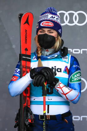 ALPINE SKIING - FIS WC Final Lenzerheide LENZERHEIDE,SWITZERLAND,21.MAR.21- ALPINE SKIING - FIS World Cup Final, giant slalom, ladies. Image shows Mikaela Shiffrin (USA). GEPAxpictures xMarioxBuehner