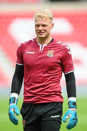 Sunderland v Northampton Town EFL Sky Bet League 1 09 05 2021. Goalkeeper Jonathan Mitchell ( 13) of Northampton Town FC during the warm up before the EFL Sky Bet League 1 match between Sunderland AFC and Northampton Town at the Stadium Of Light, Sunderland, England on 9 May 2021. Editorial use only DataCo restrictions apply See www.football-dataco.com , Copyright: xMalcolmxMackenziex PSI-12732-0026