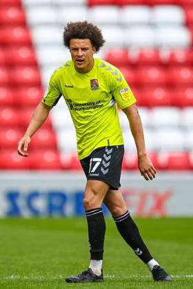 Sunderland v Northampton Town EFL Sky Bet League 1 09 05 2021. Shaun McWilliams ( 17) of Northampton Town FC during the EFL Sky Bet League 1 match between Sunderland AFC and Northampton Town at the Stadium Of Light, Sunderland, England on 9 May 2021. Editorial use only DataCo restrictions apply See www.football-dataco.com , Copyright: xMalcolmxMackenziex PSI-12732-0051