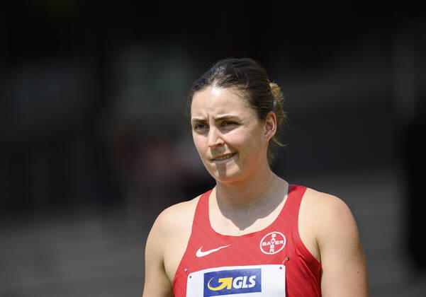 Marike STEINACKER (TSV Bayer 04 Leverkusen) Diskuswerfen der Frauen, Leichtathletik True Athletes Classics, am 27.06.2021 in Leverkusen Deutschland Â