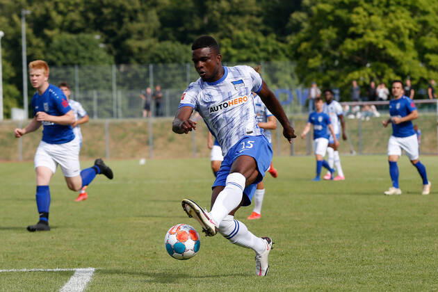 07.07.2021, xtgx, Fussball Testspiel, MSV Neuruppin - Hertha BSC Berlin emspor, v.l. Jhon Cordoba (Hertha, 15) (DFL DFB REGULATIONS PROHIBIT ANY USE OF PHOTOGRAPHS as IMAGE SEQUENCES and or QUASI-VIDEO) Neuruppin