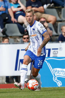 07.07.2021, xtgx, Fussball Testspiel, MSV Neuruppin - Hertha BSC Berlin emspor, v.l. Arne Arne Maier (Hertha) (Hertha) (DFL DFB REGULATIONS PROHIBIT ANY USE OF PHOTOGRAPHS as IMAGE SEQUENCES and or QUASI-VIDEO) Neuruppin
