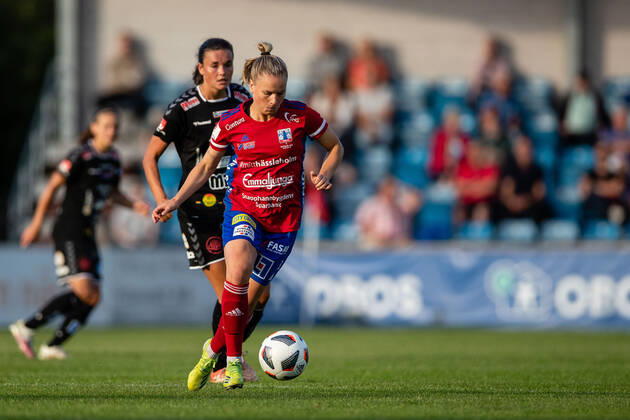 210707 Vittsjös Julia Tunturi under fotbollsmatchen i Damallsvenskan mellan Vittsjö och Kristianstad den 7 juli 2021 i Vittsjö. Copyright: MATHILDAxAHLBERG BB210707BB918