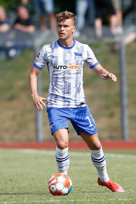 07.07.2021, xtgx, Fussball Testspiel, MSV Neuruppin - Hertha BSC Berlin emspor, v.l. Maximilian Mittelstaedt (Hertha, 17) Freisteller, Einzelbild, Ganzkoerper, single frame (DFL DFB REGULATIONS PROHIBIT ANY USE OF PHOTOGRAPHS as IMAGE SEQUENCES and or QUASI-VIDEO) Neuruppin