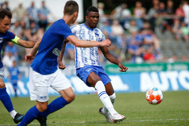 07.07.2021, xtgx, Fussball Testspiel, MSV Neuruppin - Hertha BSC Berlin emspor, v.l. Jhon Cordoba (Hertha, 15) (DFL DFB REGULATIONS PROHIBIT ANY USE OF PHOTOGRAPHS as IMAGE SEQUENCES and or QUASI-VIDEO) Neuruppin