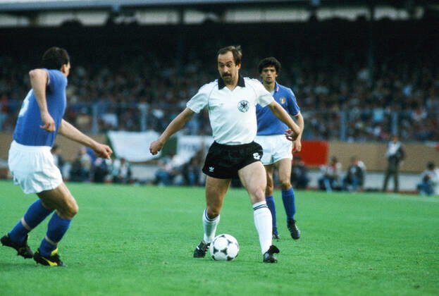 11.07.82 Italien - Deutschland Spanien, Madrid, 11.07.1982, Fussball, FIFA WM 1982 in Spanien, Finale, Italien - BRD Deutschland (DFB) (3:1): Uli Stielike (Deutschland).