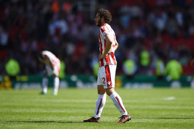 Mandatory Credit: Photo by Ryan Browne BPI Shutterstock (9663414au) Ramadan Sobhi of Stoke City looks dejected on the final whistle. Stoke City v Crystal Palace, Premier League, Bet 365 Stadium, Stoke on Trent, UK 5 May 2018 EDITORIAL USE ONLY No use with unauthorised audio, video, data, fixture lists (outside the EU), club league logos or live services. Online in-match use limited to 45 images (+15 in extra time). No use to emulate moving images. No use in betting, games o Stoke City v Crystal Palace, Premier League, Bet 365 Stadium, Stoke on Trent, UK 5 May 2018 EDITORIAL USE ONLY No use with unauthorised audio, video, data, fixture lists (outside the EU), club league logos or live services. Online in-match use limited to 45 images (+15 in extra time). No use to emulate moving images. No use in betting, games o Copyright: xRyanxBrowne BPI Shutterstockx 9663414au