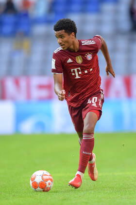Fußball, Freundschaftsspiel, FC Bayern München - Borussia Mönchengladbach. Im Bild Malik TILLMAN (FC Bayern München, 40) Dribbling Ball. München Allianz Arena Bayern Deutschland Copyright: Passion2Press MarkusxFischerx