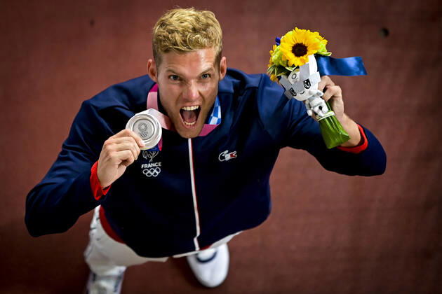 Sport Bilder des Tages Tokio 2020 im Jahr 2021, Rückblick: Olympische Highlights Kevin Mayer (Fra) - Medaille d argent Decathlon ATHLETISME : Jeux Olympiques - Tokyo 2020 - 06 08 2021 JBAutissier Panoramic 