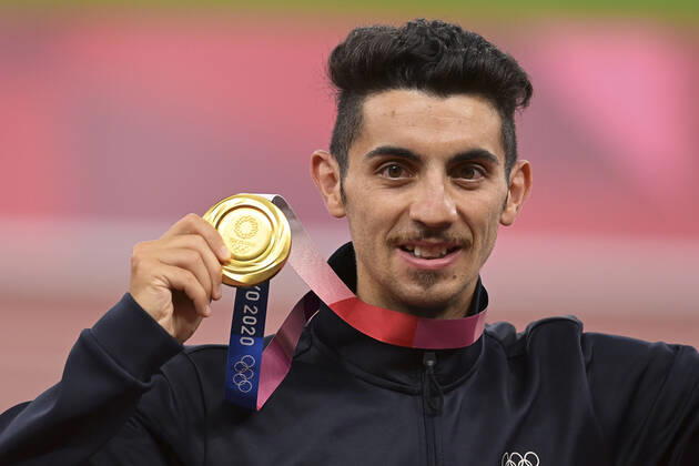Massimo Stanio (Ita) - Medaille d Or 20km Marche messieurs ATHLETISME : Jeux Olympiques - Tokyo 2020 - 06 08 2021 JBAutissier Panoramic 