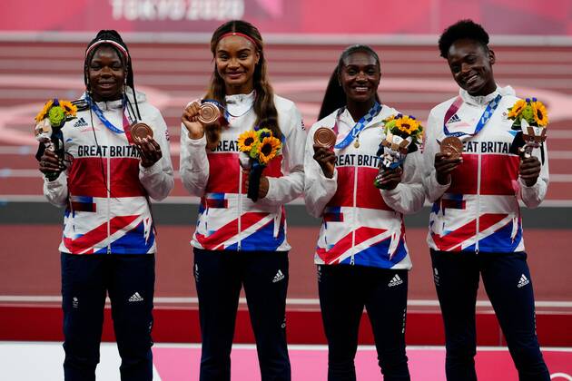 Mandatory Credit: Photo by Dave Shopland Shutterstock (12249251c) Asha Philip, Imani Lansiquot, Dina Asher-Smith and Daryll Neita (GBR) - Women s 4 x 100m Relay Final - Bronze Athletics, Olympic Stadium, Tokyo Olympic Games, Olympische Spiele, Olympia, OS 2020, Japan - 07 Aug 2021 Athletics, Olympic Stadium, Tokyo Olympic Games 2020, Japan - 07 Aug 2021 Copyright: xDavexShopland Shutterstockx 12249251c