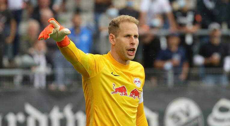 Sandhausen , Fußball DFB Pokal SV Sandhausen vs. RB Leipzig , Peter Gulacsi ( Leipzig ) Gemäß den Vorgaben des DFB Deutscher Fußball Bund ist es untersagt, in dem Stadion und oder vom Spiel angefertigte Fotoaufnahmen in Form von Sequenzbildern und oder videoähnlichen Fotostrecken zu verwerten bzw. verwerten zu lassen.