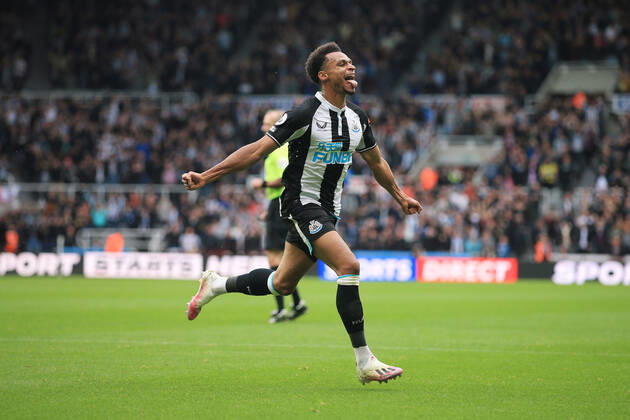 Football - Premier League - Newcastle United v West Ham United 15th August 2021 - Premier League - Newcastle United v West Ham United - Jacob Murphy of Newcastle United celebrates after scoring their 2nd goal - Photo: Simon Stacpoole Offside. Newcastle-upon-Tyne UK Copyright: xSimonxStacpoolexOffside