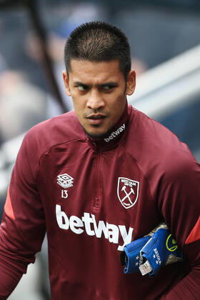 Football - Premier League - Newcastle United v West Ham United 15th August 2021 - Premier League - Newcastle United v West Ham United - West Ham United goalkeeper Alphonse Areola - Photo: Simon Stacpoole Offside. Newcastle-upon-Tyne UK Copyright: xSimonxStacpoolexOffside