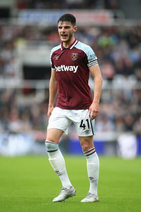 Football - Premier League - Newcastle United v West Ham United 15th August 2021 - Premier League - Newcastle United v West Ham United - Declan Rice of West Ham United - Photo: Simon Stacpoole Offside. Newcastle-upon-Tyne UK Copyright: xSimonxStacpoolexOffside