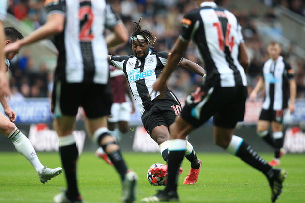 Football - Premier League - Newcastle United v West Ham United 15th August 2021 - Premier League - Newcastle United v West Ham United - Allan Saint-Maximin of Newcastle United - Photo: Simon Stacpoole Offside. Newcastle-upon-Tyne UK Copyright: xSimonxStacpoolexOffside