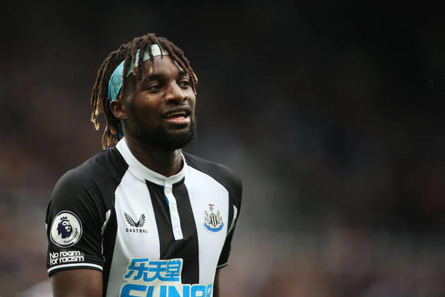Football - Premier League - Newcastle United v West Ham United 15th August 2021 - Premier League - Newcastle United v West Ham United - Allan Saint-Maximin of Newcastle United - Photo: Simon Stacpoole Offside. Newcastle-upon-Tyne UK Copyright: xSimonxStacpoolexOffside