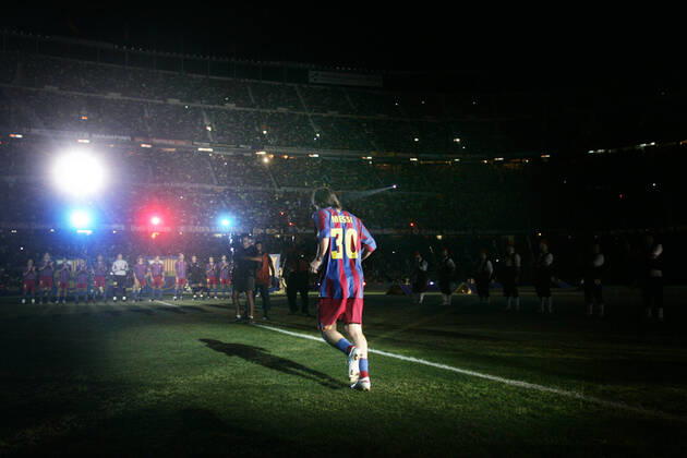 050824 Fotboll, Fußball, Football, FC Barcelona, FCB, Barca, Arena, Nou Camp, presentation Lionel Leo Messi, Barcelona. Bildbyran - 70097 Copyright: DANIELxNILSSON 0131278816st