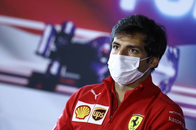 F1 Grand Prix of the Netherlands 55 Carlos Sainz (ESP, Scuderia Ferrari Mission Winnow), F1 Grand Prix of the Netherlands at Circuit Zandvoort on September 2, 2021 in Zandvoort, Netherlands. (Photo by KENZO TRIBOUILLARD AFP FIA Pool via HOCH ZWEI) Zandvoort Netherlands Poolfoto HOCH ZWEI Pool AFP ,EDITORIAL USE ONLY