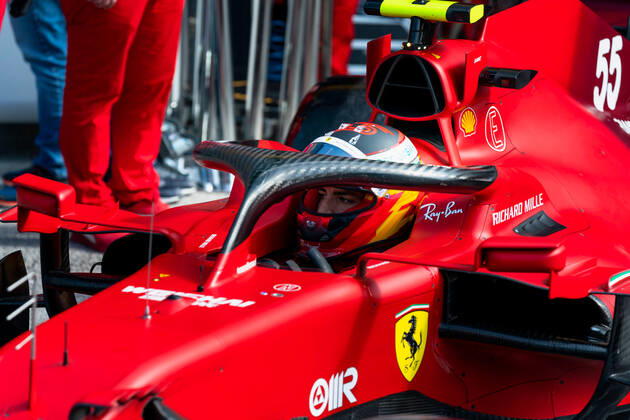 F1 Grand Prix of the Netherlands 55 Carlos Sainz (ESP, Scuderia Ferrari Mission Winnow), F1 Grand Prix of the Netherlands at Circuit Zandvoort on September 2, 2021 in Zandvoort, Netherlands. (Photo by COLOMBO IMAGES FIA Pool via HOCH ZWEI) Zandvoort Netherlands Poolfoto HOCH ZWEI Pool COLOMBO IMAGES ,EDITORIAL USE ONLY