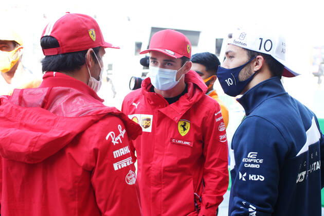 F1 Grand Prix of the Netherlands 55 Carlos Sainz (ESP, Scuderia Ferrari Mission Winnow), 16 Charles Leclerc (MON, Scuderia Ferrari Mission Winnow), 10 Pierre Gasly (FRA, Scuderia AlphaTauri Honda), F1 Grand Prix of the Netherlands at Circuit Zandvoort on September 5, 2021 in Zandvoort, Netherlands. (Photo by Peter Fox Getty Images FIA Pool via HOCH ZWEI) Zandvoort Netherlands Poolfoto HOCH ZWEI Pool Getty Images ,EDITORIAL USE ONLY