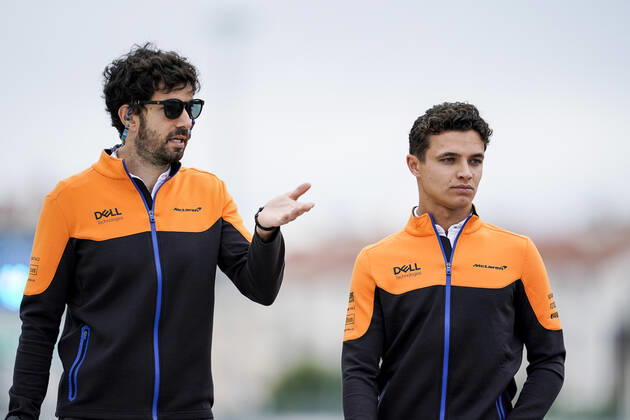 September 23, 2021, Sochi, Russia: LANDO NORRIS of Great Britain and McLaren F1 Team is seen during preparations of the 2021 FIA Formula 1 Russian Grand Prix at Sochi Autodrom in Sochi, Russia. Sochi Russia - ZUMAg147 20210923_zap_g147_002 Copyright: xJamesxGasperottix