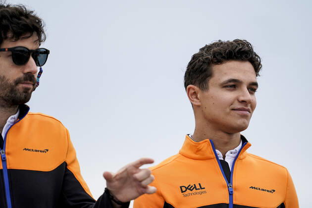 September 23, 2021, Sochi, Russia: LANDO NORRIS of Great Britain and McLaren F1 Team is seen during preparations of the 2021 FIA Formula 1 Russian Grand Prix at Sochi Autodrom in Sochi, Russia. Sochi Russia - ZUMAg147 20210923_zap_g147_003 Copyright: xJamesxGasperottix