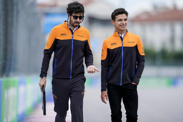 September 23, 2021, Sochi, Russia: LANDO NORRIS of Great Britain and McLaren F1 Team is seen during preparations of the 2021 FIA Formula 1 Russian Grand Prix at Sochi Autodrom in Sochi, Russia. Sochi Russia - ZUMAg147 20210923_zap_g147_006 Copyright: xJamesxGasperottix