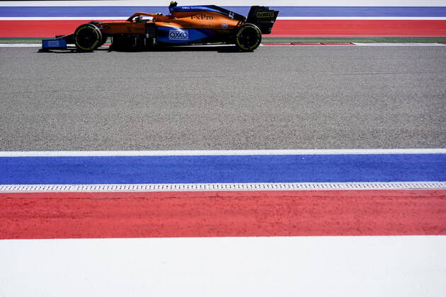 September 24, 2021, Sochi, Russia: LANDO NORRIS of Great Britain and McLaren F1 Team drives during practice of the 2021 FIA Formula 1 Russian Grand Prix at Sochi Autodrom in Sochi, Russia. Sochi Russia - ZUMAg147 20210924_zap_g147_057 Copyright: xJamesxGasperottix