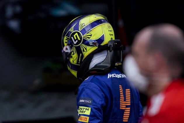 September 26, 2021, Sochi, Russia: LANDO NORRIS of Great Britain and McLaren F1 Team is seen after the 2021 FIA Formula 1 Russian Grand Prix at Sochi Autodrom in Sochi, Russia. Sochi Russia - ZUMAg147 20210926_zap_g147_005 Copyright: xJamesxGasperottix