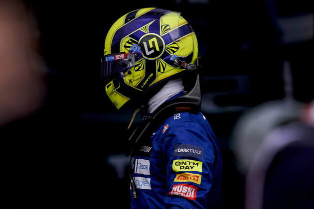 September 26, 2021, Sochi, Russia: LANDO NORRIS of Great Britain and McLaren F1 Team is seen after the 2021 FIA Formula 1 Russian Grand Prix at Sochi Autodrom in Sochi, Russia. Sochi Russia - ZUMAg147 20210926_zap_g147_004 Copyright: xJamesxGasperottix