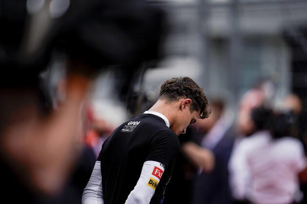 September 26, 2021, Sochi, Russia: LANDO NORRIS of Great Britain and McLaren F1 Team on the starting grid prior to the 2021 FIA Formula 1 Russian Grand Prix at Sochi Autodrom in Sochi, Russia. Sochi Russia - ZUMAg147 20210926_zap_g147_079 Copyright: xJamesxGasperottix
