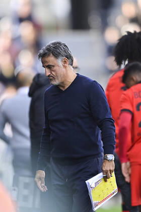 Christophe Galtier - entraineur (Nice) FOOTBALL : SCO Angers vs OGC Nice - Ligue1 uber eats J12 - 31 10 2021 JBAutissier Panoramic