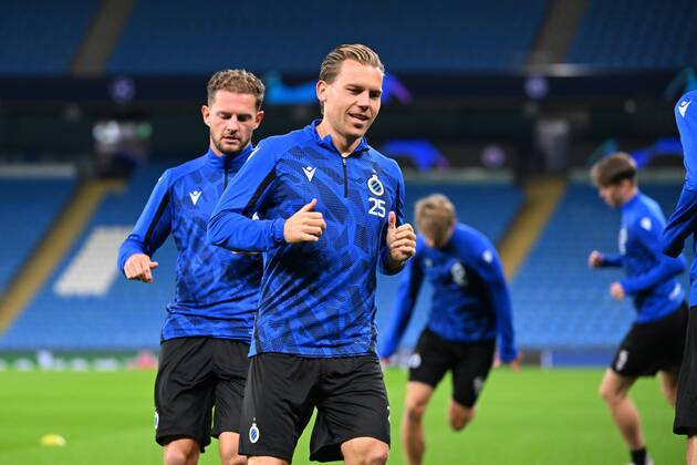 MANCHESTER, UNITED KINGDOM - NOVEMBER 02 : Ruud Vormer midfielder of Club Brugge pictured during a training session prior to the UEFA Champions League Group stage A match between Manchester City FC and Club Brugge on November 2, 2021 in Manchester, United Kingdom, 2 11 2021 ( Manchester City v Club Brugge - UEFA Champions League Media Activities 2 11 2021 PhotoNews Panoramic