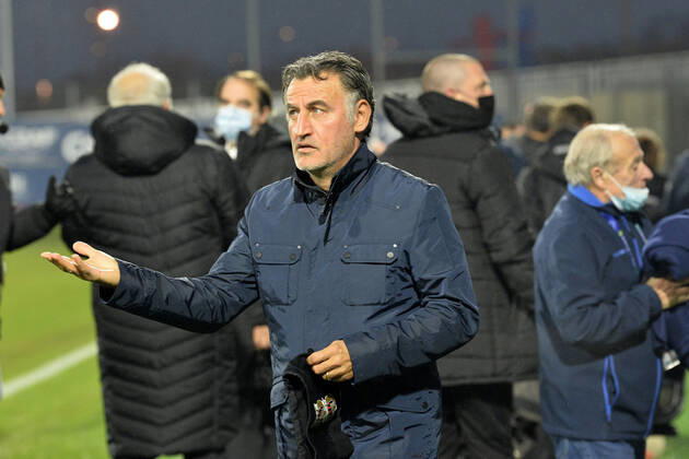 Christophe Galtier (entraineur nice) FOOTBALL : Clermont Foot 63 vs OGC Nice - Ligue 1 Uber Eats - 21 11 2021 FredericChambert Panoramic