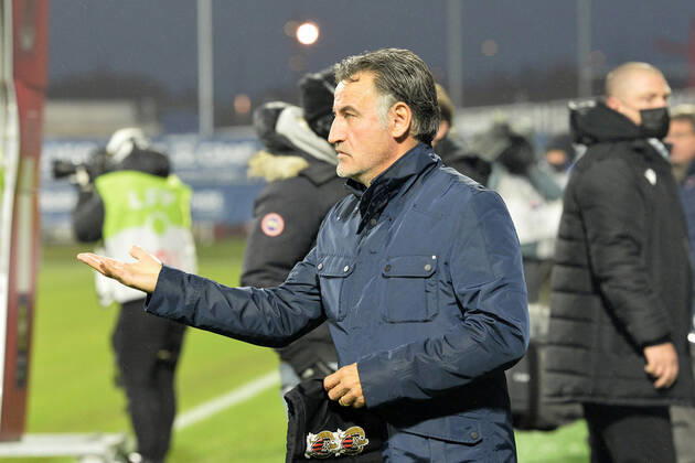 Christophe Galtier (entraineur nice) FOOTBALL : Clermont Foot 63 vs OGC Nice - Ligue 1 Uber Eats - 21 11 2021 FredericChambert Panoramic