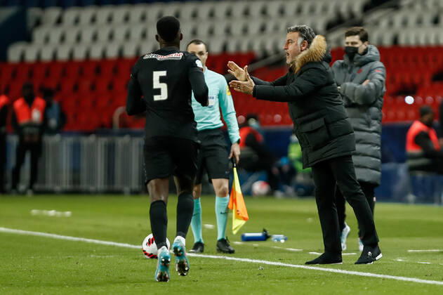 Christophe Galtier - Entraineur (Nice) FOOTBALL : 8e finale de la Coupe de France - PSG vs OGC Nice - 31 01 2022 AurelienMorissard Panoramic