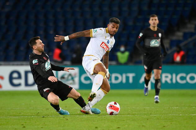 OGC Nice defeats Paris Saint Germain in a penalty shootout at the Parc des Princes in the 8th round of the French Cup on January 31, 2022. JulienxMattiax xLexPictorium LePictorium_0258810