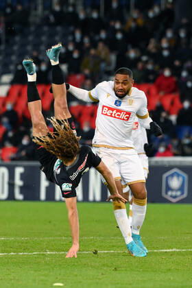 OGC Nice defeats Paris Saint Germain in a penalty shootout at the Parc des Princes in the 8th round of the French Cup on January 31, 2022. JulienxMattiax xLexPictorium LePictorium_0258812