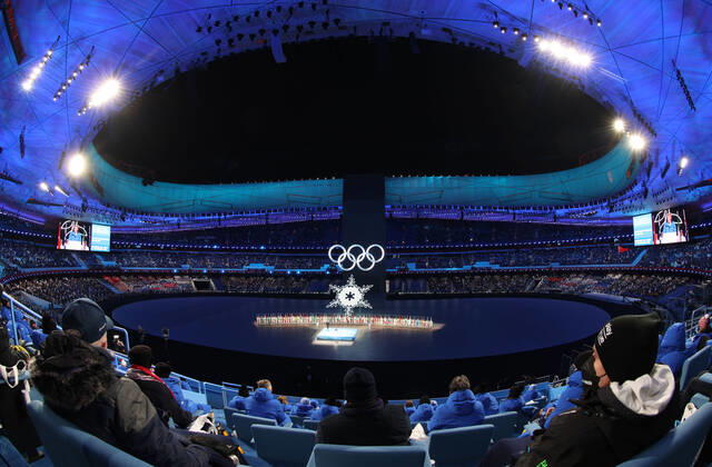 (220205) -- BEIJING, Feb. 5, 2022 -- International Olympic Committee (IOC) President Thomas Bach addresses the opening ceremony of the Beijing 2022 Olympic Winter games, Winterspiele,Spiele, Summer games at the National Stadium in Beijing, capital of China, Feb. 4, 2022. ) (BEIJING2022)CHINA-BEIJING-OLYMPIC WINTER GAMES-OPENING CEREMONY (CN) XuxZijian