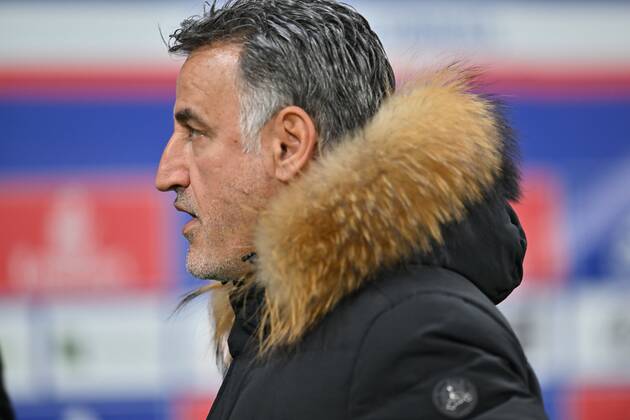 Christophe Galtier (entraineur nice) FOOTBALL: Olympique Lyonnais vs OGC Nice - Ligue 1 - 12 02 2022 FredericChambert Panoramic