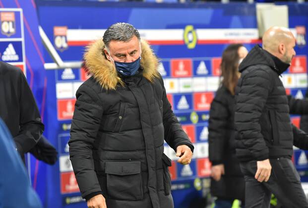Christophe Galtier (entraineur nice) FOOTBALL: Olympique Lyonnais vs OGC Nice - Ligue 1 - 12 02 2022 FredericChambert Panoramic