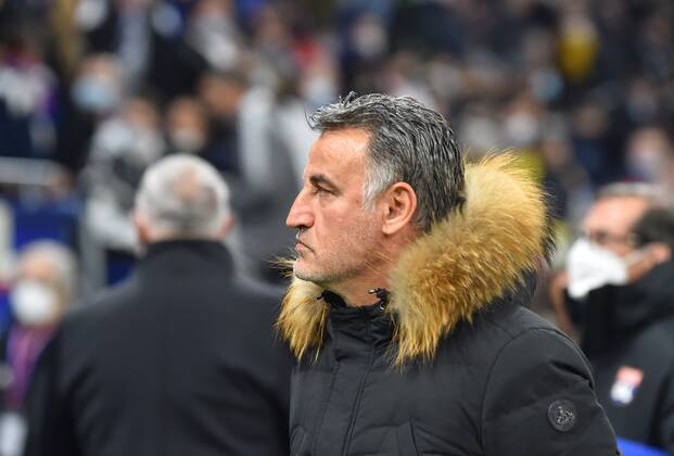 Christophe Galtier (entraineur nice) FOOTBALL: Olympique Lyonnais vs OGC Nice - Ligue 1 - 12 02 2022 FredericChambert Panoramic