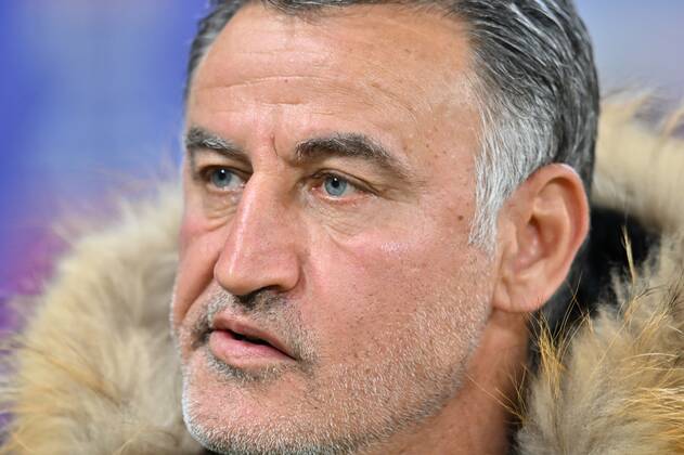 Christophe Galtier (entraineur nice) FOOTBALL: Olympique Lyonnais vs OGC Nice - Ligue 1 - 12 02 2022 FredericChambert Panoramic
