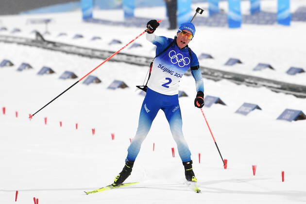 Photo Gian Mattia D Alberto - LaPresse February 13, 2022 Zhangjiakou, China Beijing 2022 Winter Olympic Games, Olympische Spiele, Olympia, OS - Biathlon Men s 12.5km Pursuit In the pic: FILLON MAILLET Quentin FRA  Copyright: xGianxMattiaxD Albertox-xLaPressex